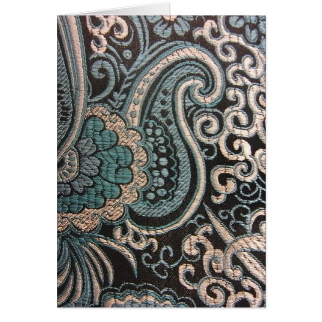Blue & Silver Paisley Brocade (Vorne)