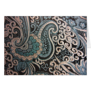 Blue & Silver Paisley Brocade