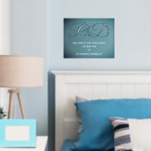 Blue Silver PhD Abschluss Willkommen Foliendrucke (In Situ (Schlafzimmer))