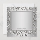 Blue Silver Prince Baby Dusche Einladungen (Rückseite)