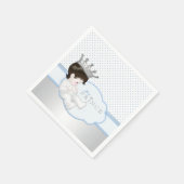 Blue Silver Prince Baby Dusche Serviette (Ecke)