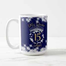Blue Silver Quinceanera Vintag Boho Spanisch Kaffeetasse