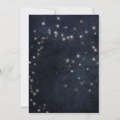 Blue Silver Reach for Stars Celestial Abschluss Einladung (Rückseite)