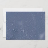 Blue Silver Rose Quinceanera Foto Vielen Dank Einladung (Rückseite)