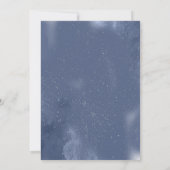 Blue Silver Rose Quinceanera Vielen Dank Einladung (Rückseite)