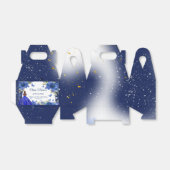 Blue Silver Rosen Quinceanera Geburtstag Geschenkschachtel (Ungefaltet)