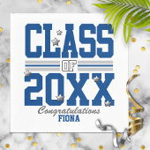 Blue|Silver Schließ Class Year Serviette