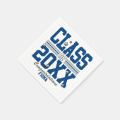 Blue|Silver Schließ Class Year Serviette (Ecke)