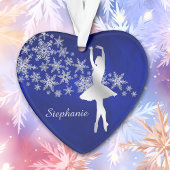Blue Silver Snowflake Dancer Ornament