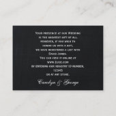 Blue Silver Snowflakes Hochzeitsgeschenk Registrie Begleitkarte (Rückseite)