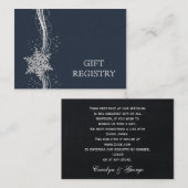 Blue Silver Snowflakes Hochzeitsgeschenk Registrie Begleitkarte (Vorne/Hinten)