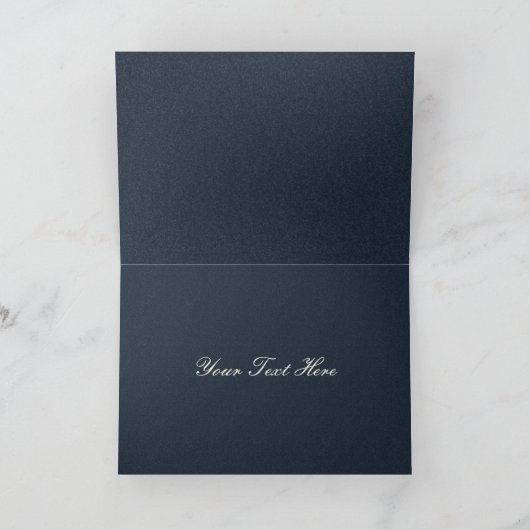 Blue Silver Snowflakes Winterhochzeit Danke (Innenseite)