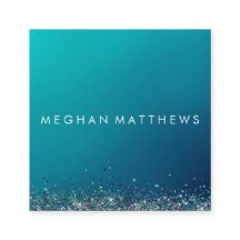 Blue Silver Sparkle Beauty Stylist Makeup Artist