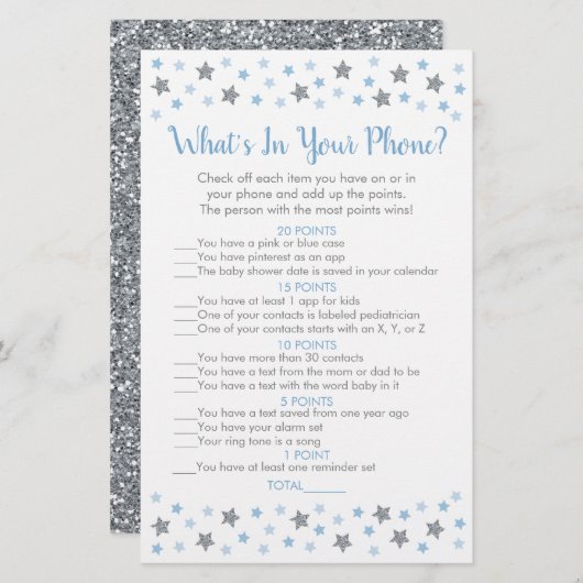 Blue & Silver Star Was steckt in deinem Handyspiel (Vorne/Hinten)