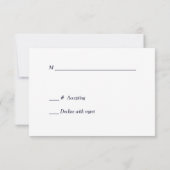 Blue Silver Star Wedding RSVP (Rückseite)