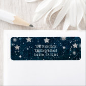 Blue & Silver Starry Celestie Einladung (Insitu)