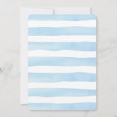 Blue Silver Teddy Bear Beary Much Baby Dusche Dankeskarte (Rückseite)