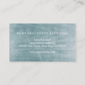 Blue Silver Textured Architectural Business Card Visitenkarte (Rückseite)