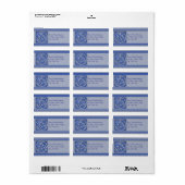 Blue Silver Triskel Adressaufkleber (Vorne)