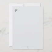 Blue Silver Wedding Bells Wedding Invitation Einladung (Rückseite)