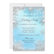 Blue Silver Winter Weihnachtsfeier