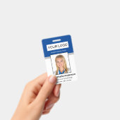 Blue Simple Beruflich Employee Custom Identity Ausweis (Handheld)