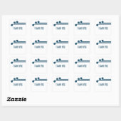 Blue Simple Deko Chic Danke Stickers (Blatt)