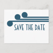 Blue Simple Deko Chic Save the Date Postkarte (Vorderseite)