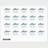 Blue Simple Deko Chic Save the Date Stickers (Blatt)