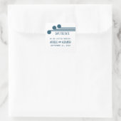 Blue Simple Deko Chic Save the Date Stickers (Tasche)