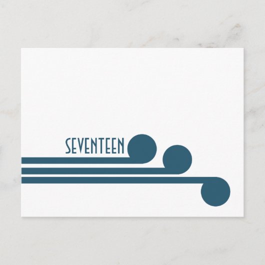 Blue Simple Deko Chic Tischnummer Postcard (Vorderseite)