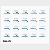 Blue Simple Deko Chic Wedding Stickers (Blatt)