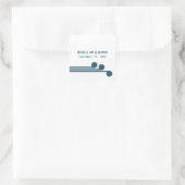 Blue Simple Deko Chic Wedding Stickers (Tasche)