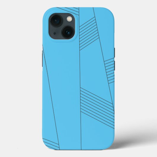 Blue, simple, elegant, abstract line pattern Case-Mate iPhone hülle (Rückseite)