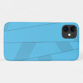 Blue, simple, elegant, abstract line pattern Case-Mate iPhone hülle (Rückseite (Horizontal))