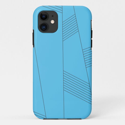 Blue, simple, elegant, abstract line pattern Case-Mate iPhone hülle (Rückseite)