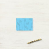 Blue, simple, elegant, abstract line pattern post-it klebezettel (Auf Schreibtisch)