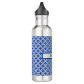 BLUE SIMPLE GEOMETRISCHE MUSTER EDELSTAHLFLASCHE (Links)