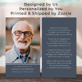 Blue Simple Modern Foto Beerdigungskarte