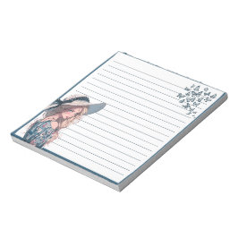 Blue Simple Niedlich Anime Boho Notepad Notizblock