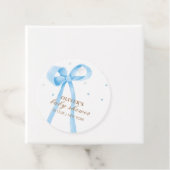 Blue Simple Polka Dot Bow Baby Dusche Geschenkanhänger (Beispiel)