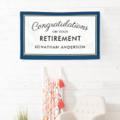 Blue Simple Retirement Party Banner (Insitu)