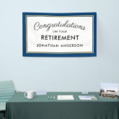 Blue Simple Retirement Party Banner (Messeveranstaltung)