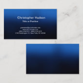 Blue Simple Schlicht Modern stilvoll Visitenkarte (Vorne/Hinten)