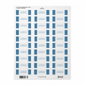 Blue Simple Snowflake Holiday Address Labels (Vorne)