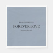 Blue Simple Wedding Napkins Serviette (Vorderseite)