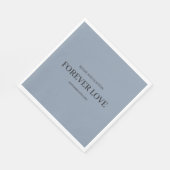 Blue Simple Wedding Napkins Serviette (Ecke)