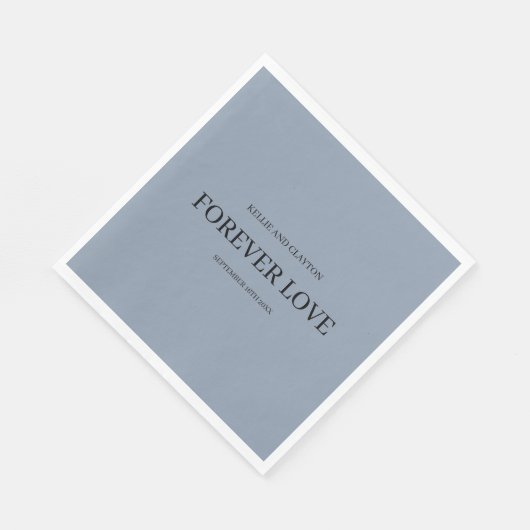 Blue Simple Wedding Napkins Serviette (Ecke)