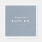 Blue Simple Wedding Napkins Serviette (Vorderseite)
