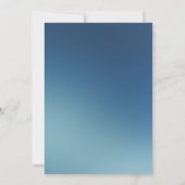 Blue Simple Winter Wunderland Snowflake Hochzeit Einladung (Rückseite)